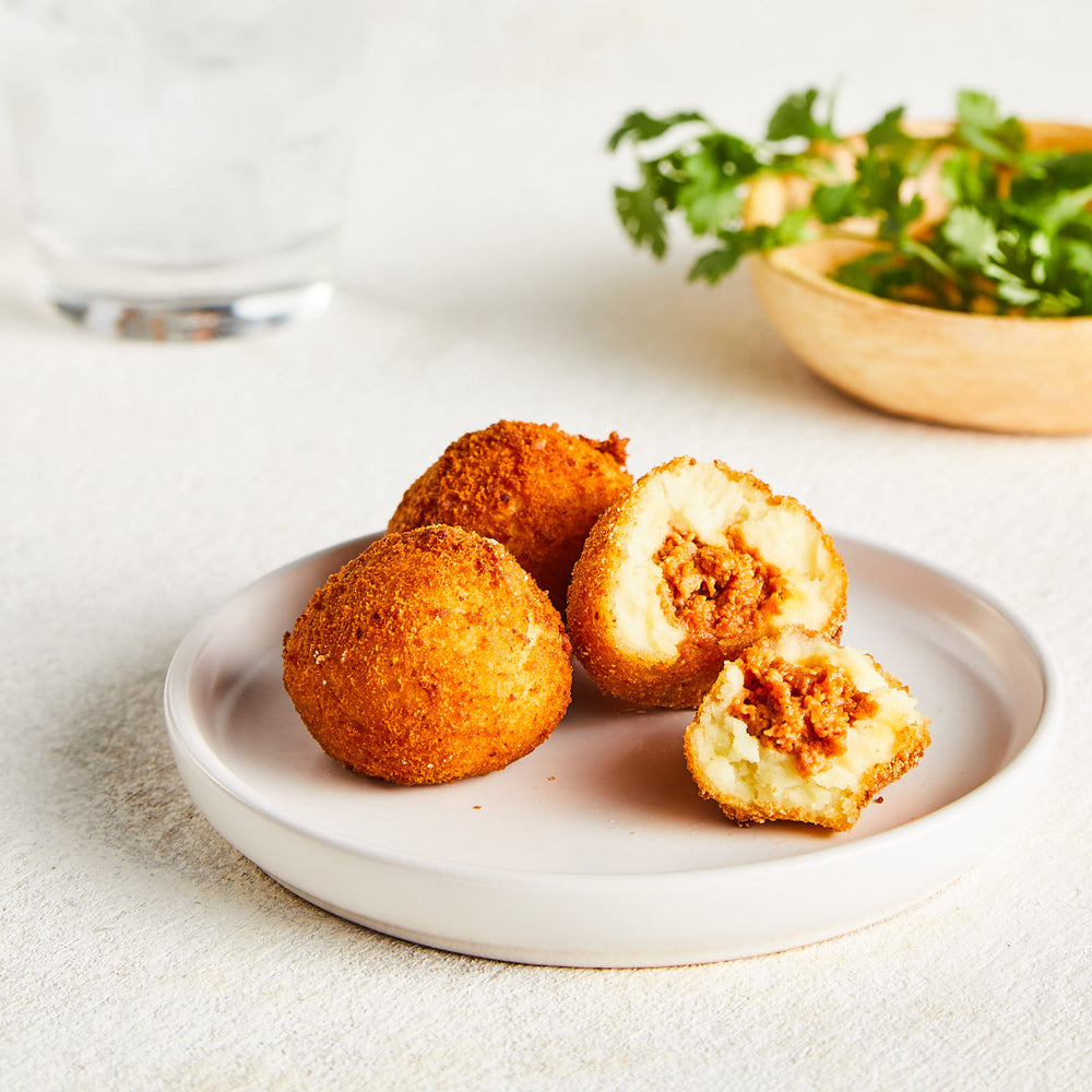 Stuffed Potato Balls with Beef & Pork